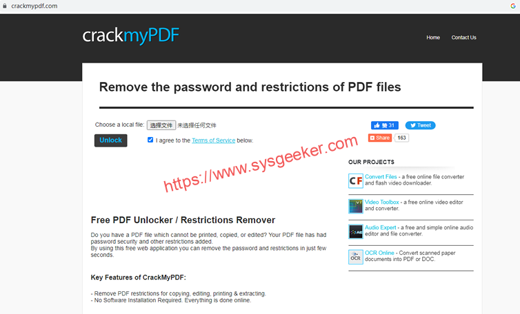 crack pdf password online