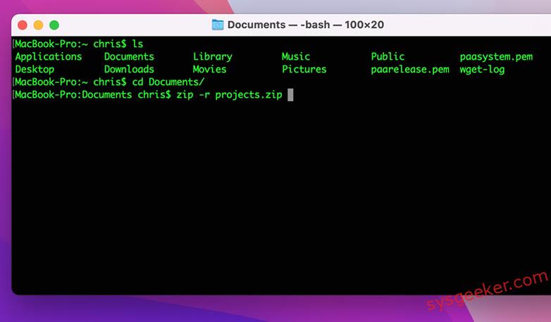 zip_file_mac_terminal