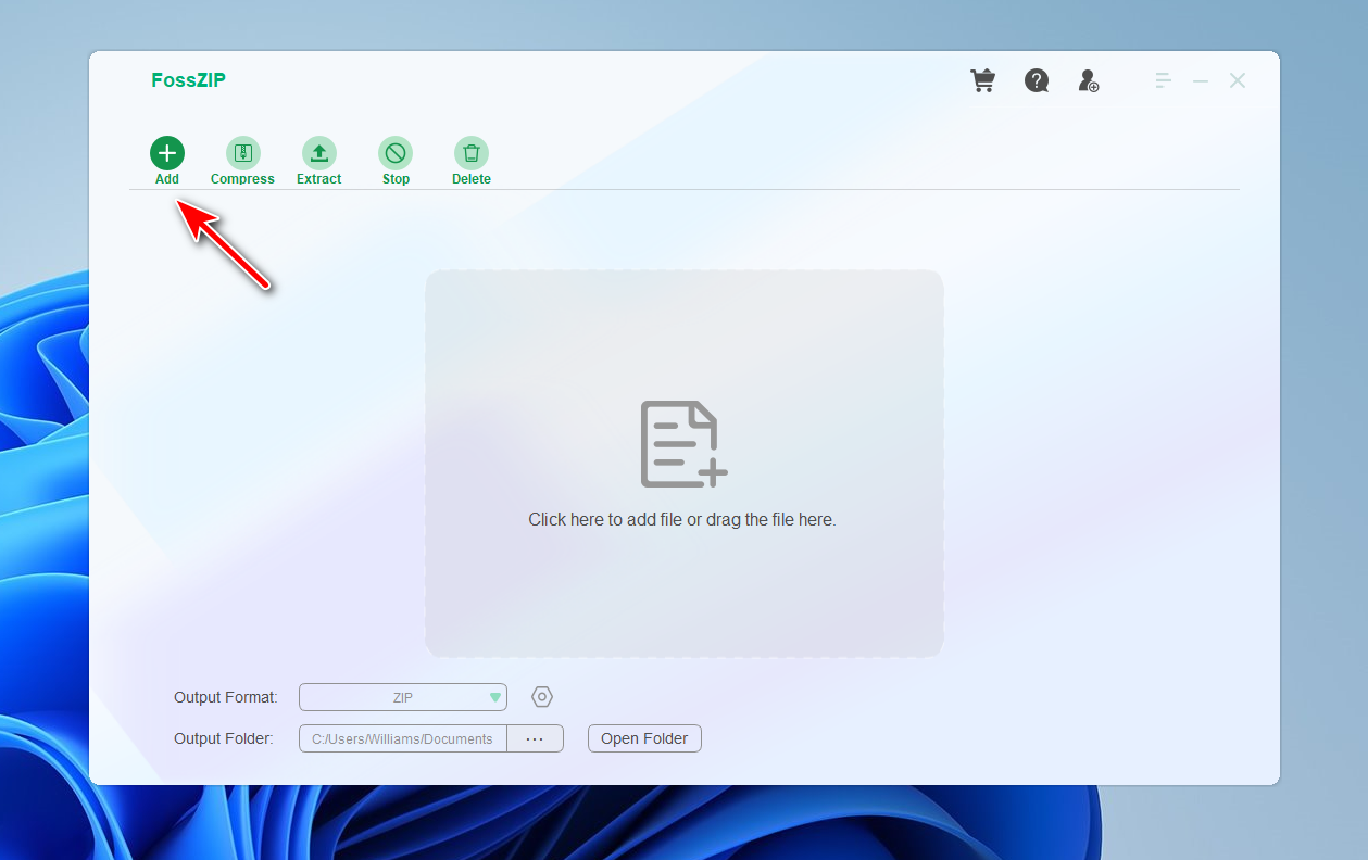 fosszip-windows-home-new