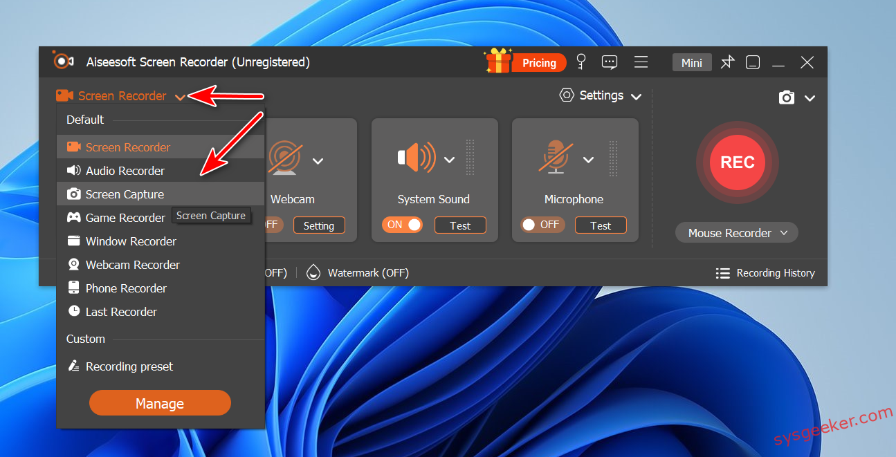 aisesoft screen recorder