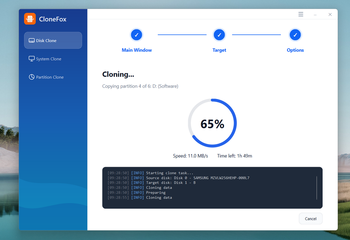 SysGeeker CloneFox Disk Clone