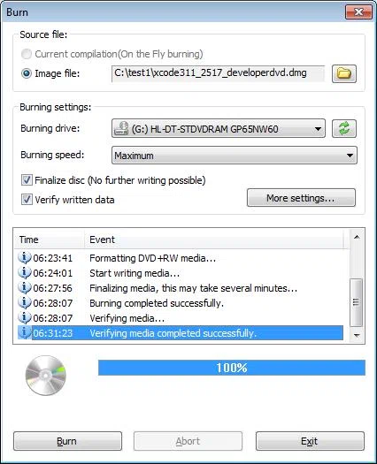 burn DMG to USB with PowerISO