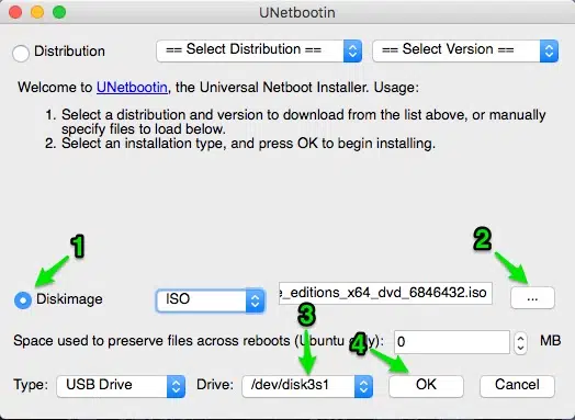 burn ISO to USB with UNetbootin