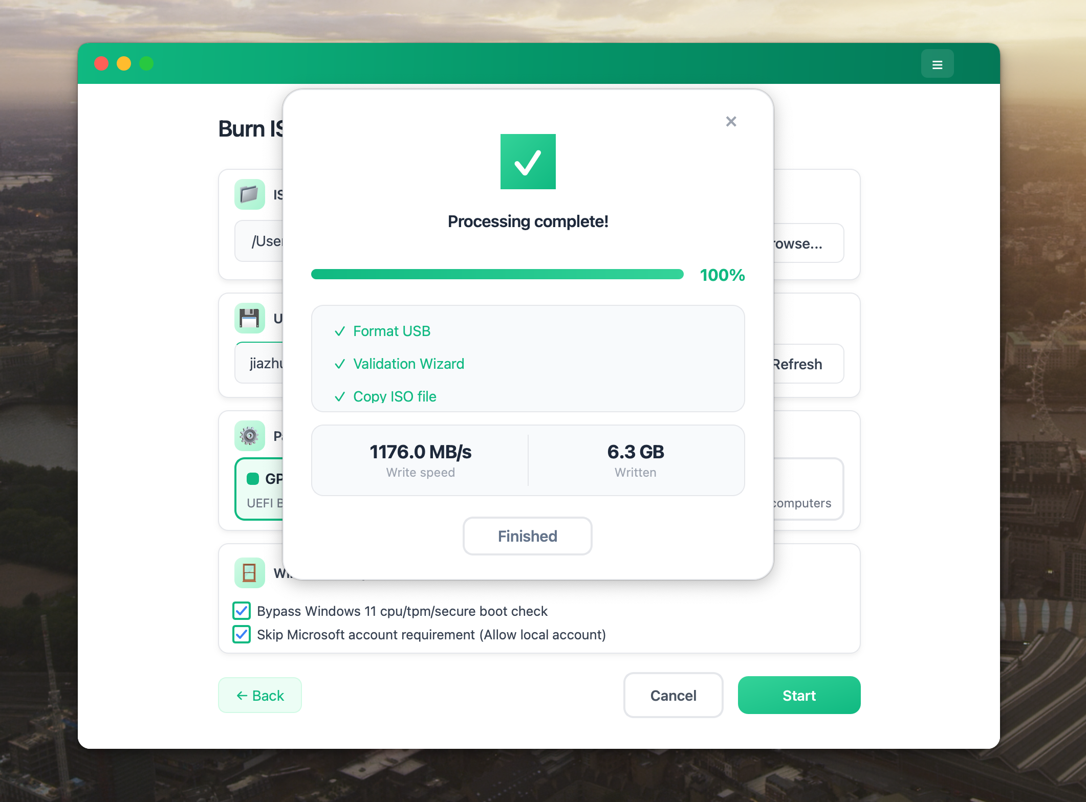 windows bootable usb created successfully