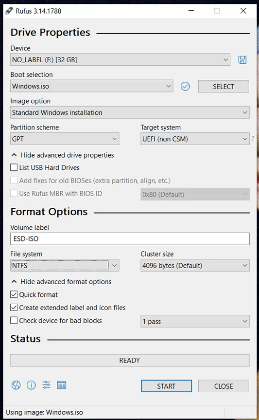 How to Create Windows 10 Bootable USB Rufus (UEFI +