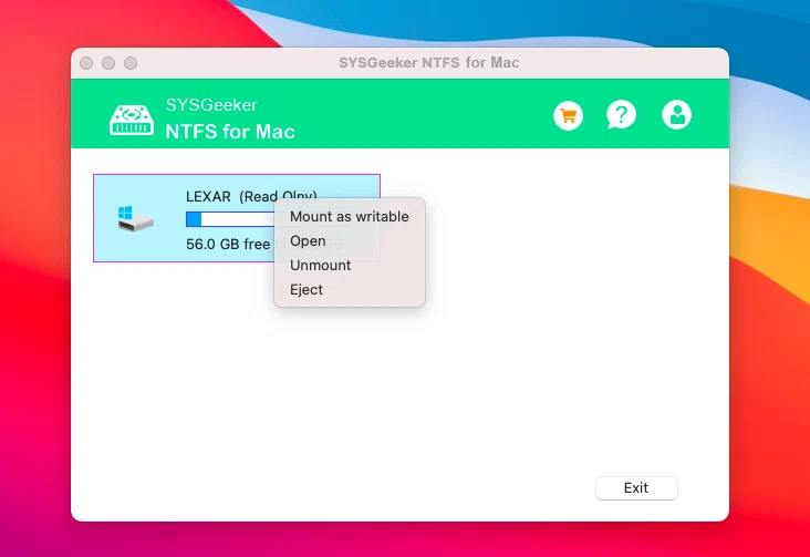 mount NTFS drive as writable