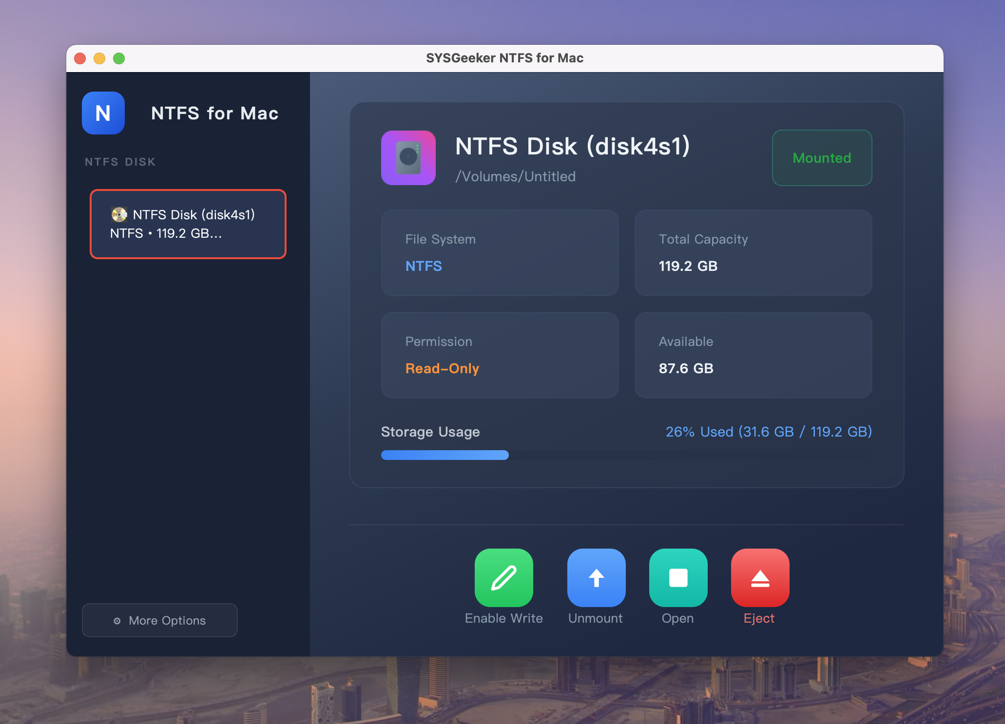 SYSGeeker NTFS for mac