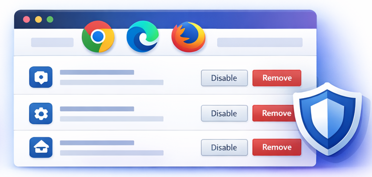 Uninstall browser extension 