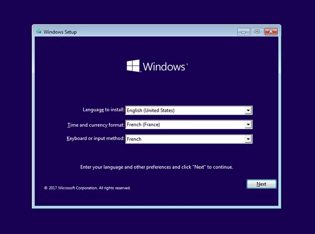 windows install disk